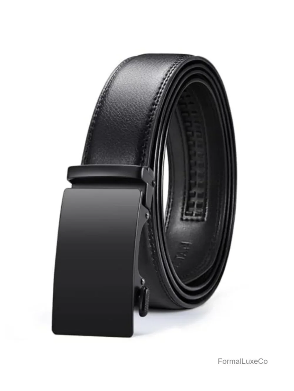 Genuine Leather Ratchet Belt for Men, 1 3/8